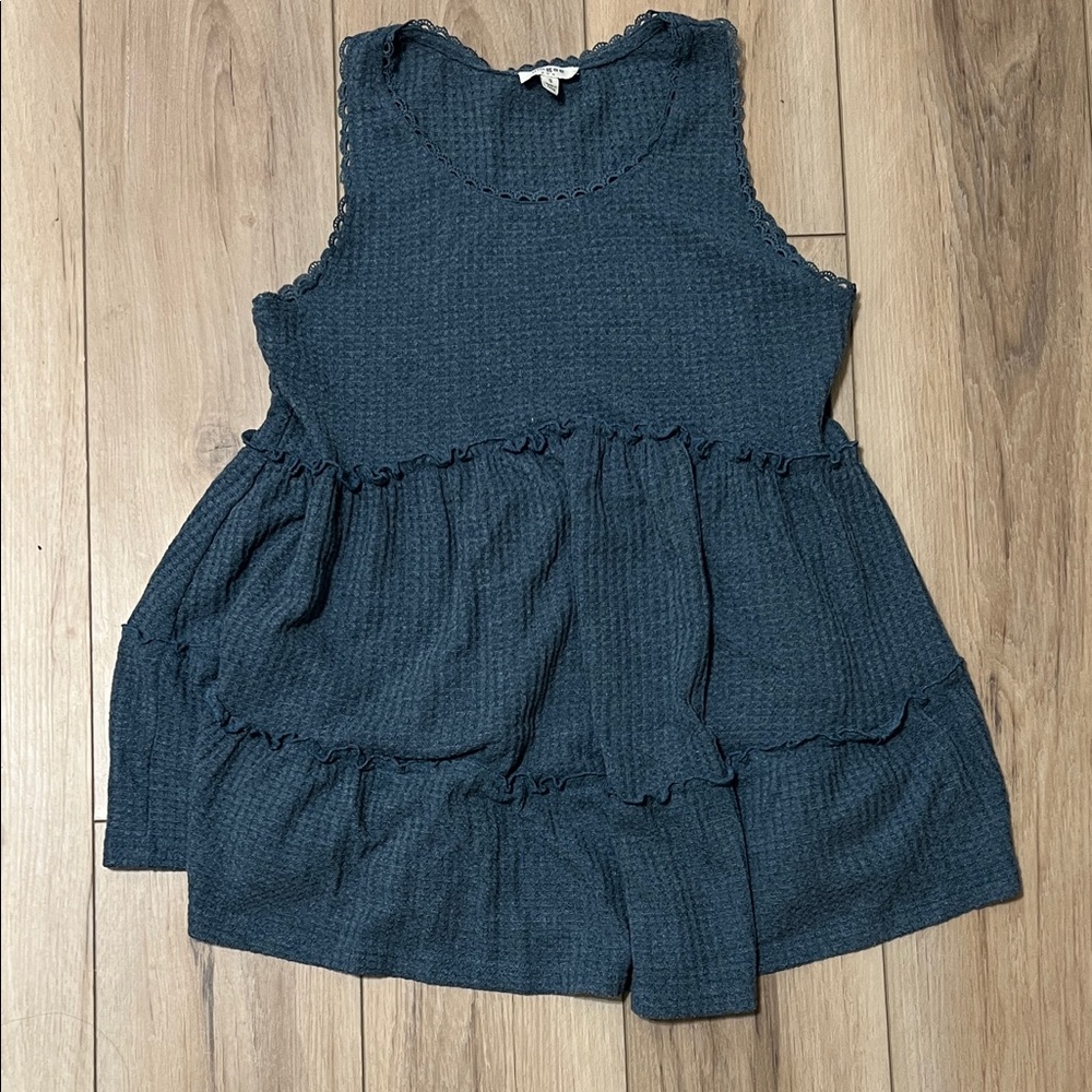 Umgee Dark Blue Textured Mini Dress
